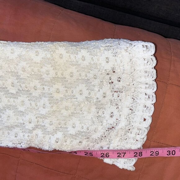NWT Liam Hangs White Crochet Boho Cover-up Women's Pants Size L/XL - Picture 11 of 11